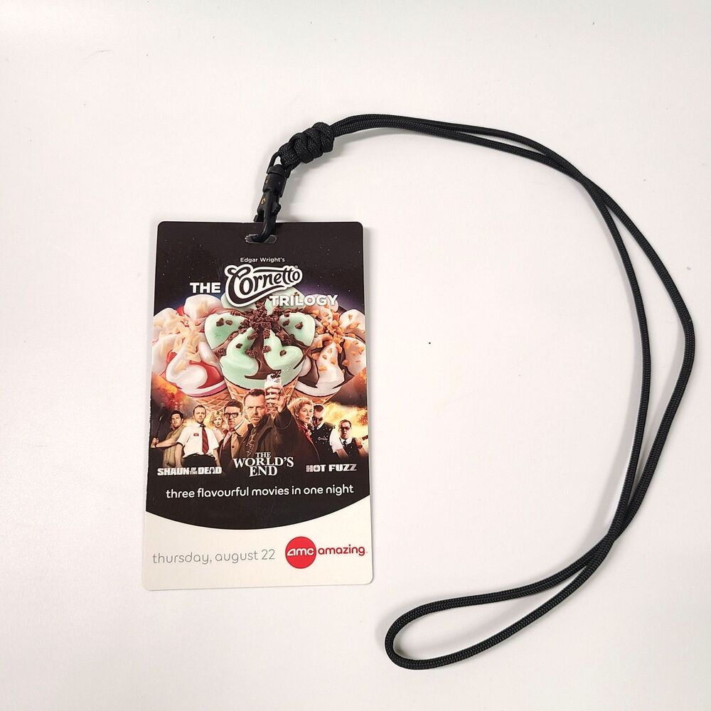 The Cornetto Trilogy AMC Movie Marathon Lanyard Edgar Wright Shaun of the Dead